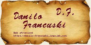 Danilo Francuski vizit kartica